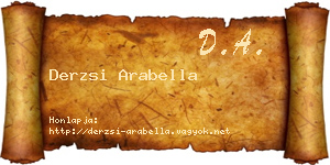Derzsi Arabella névjegykártya